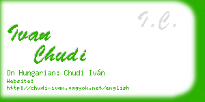 ivan chudi business card